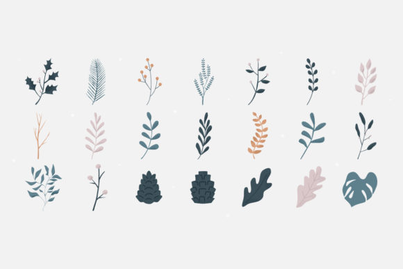 Download Winter Floral Decorative Foliage Flowers - Floral Collection