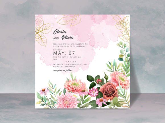 Download Beautiful Floral Wedding Invitation Card - Beautiful Collection